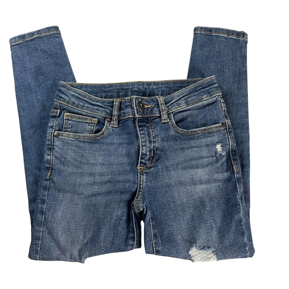 Art Class Distressed Skinny Jeans Girls 8 Blue Denim Casual School